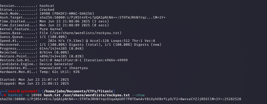 Hashcat cracking